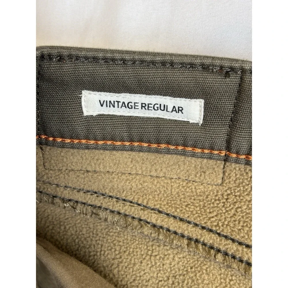 Weatherproof Vintage Men's 38X32 Regular Fit Fleece Lined Pants Workwear Chore